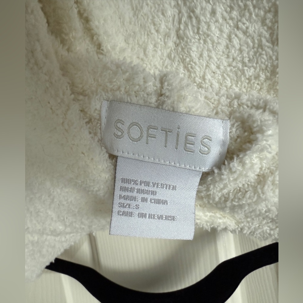 Softies Cozy White Hooded Sweater and Jogger Set. Small. - Picture 3 of 4